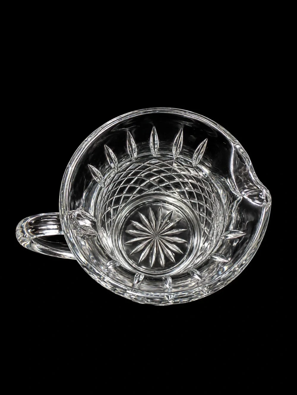 Crystal Squat Pitcher with Diamond-Cut Pattern - Home Dining